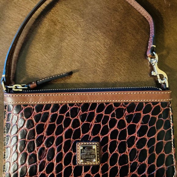 Small Brown Dooney & Bourke Mini Clutch - Picture 1 of 10